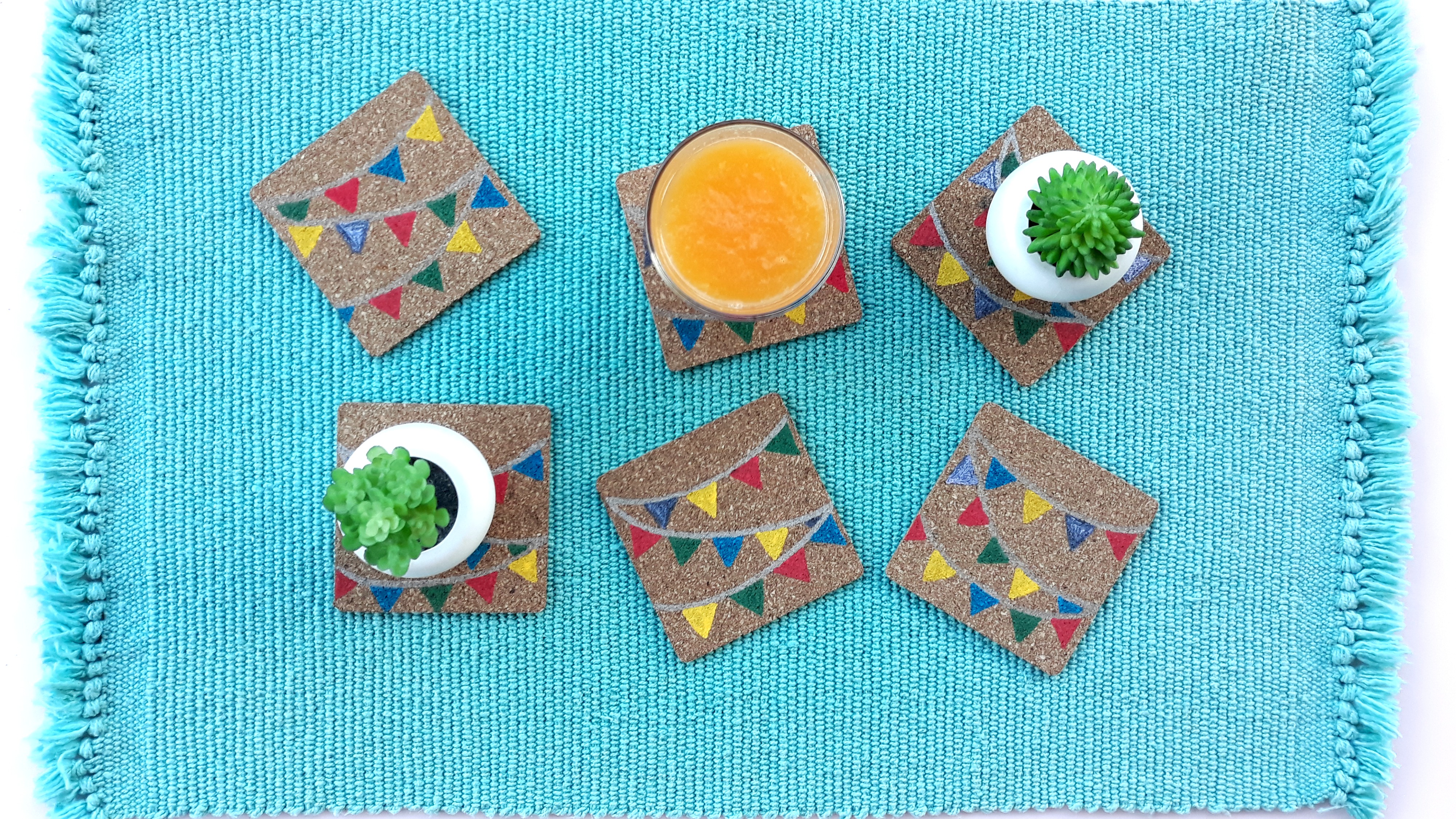 Σουβέρ από φελλό πως να τα ζωγραφίσεις