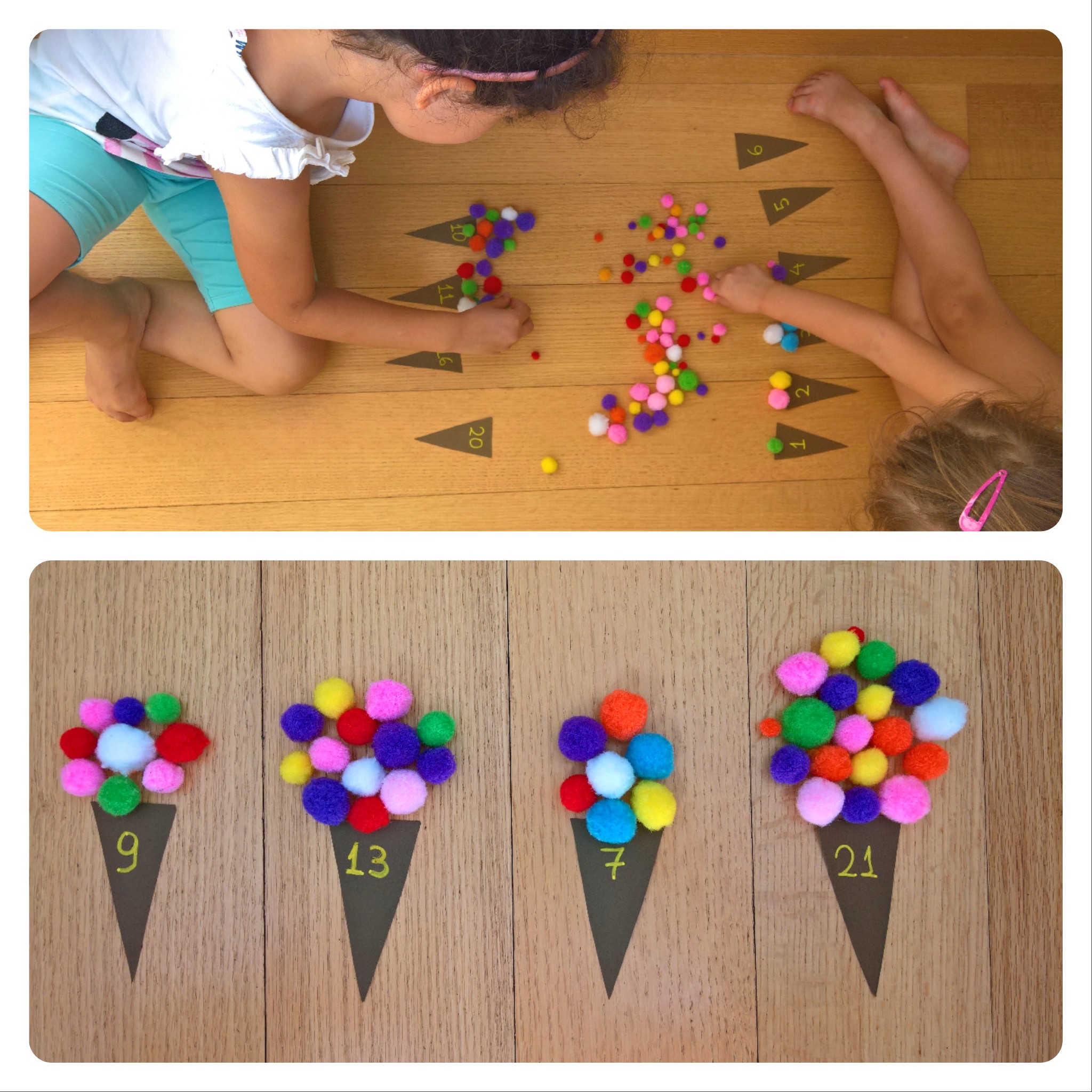 Μαθαίνω να μετράω με μπάλες παγωτού Μαθαίνω να μετράω με μπάλες παγωτού