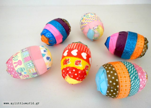 Πασχαλινά αυγά με washi tapes