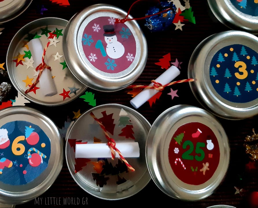 Advent calendar numbers